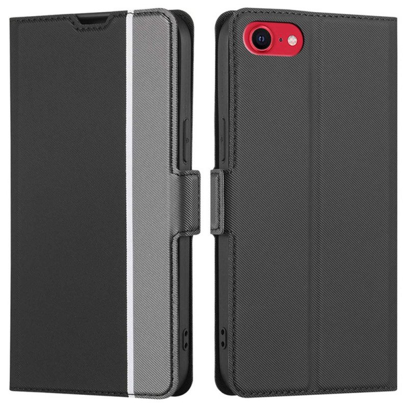 Folio-hoesje voor iPhone SE 3 / SE 2 / 8 / 7 Tweekleurige Dubbele Sluiting