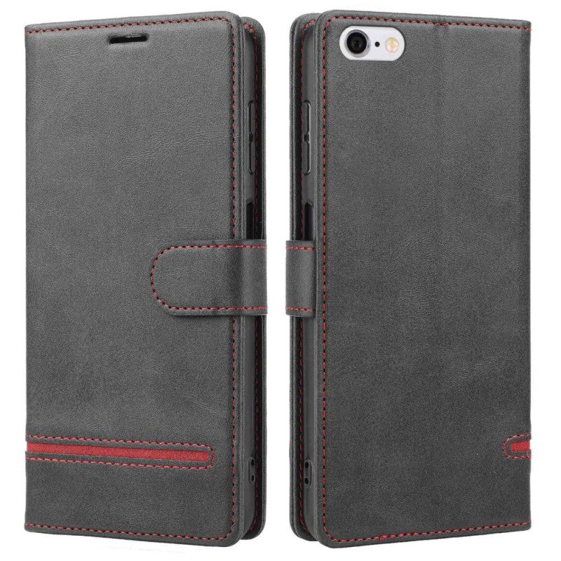 Folio-hoesje voor iPhone SE 3 / SE 2 / 8 / 7 Vintage Discretie