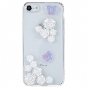 Hoesje voor iPhone SE 3 / SE 2 / 8 / 7 3d Bloemen