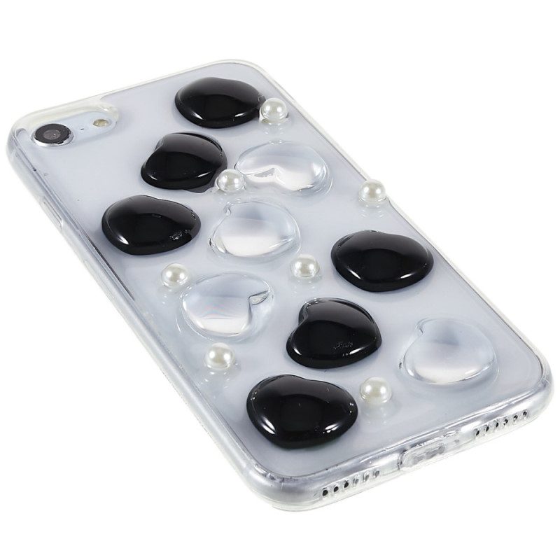 Hoesje voor iPhone SE 3 / SE 2 / 8 / 7 3d Harten