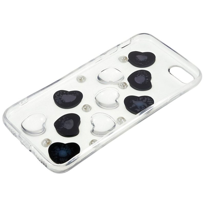 Hoesje voor iPhone SE 3 / SE 2 / 8 / 7 3d Harten