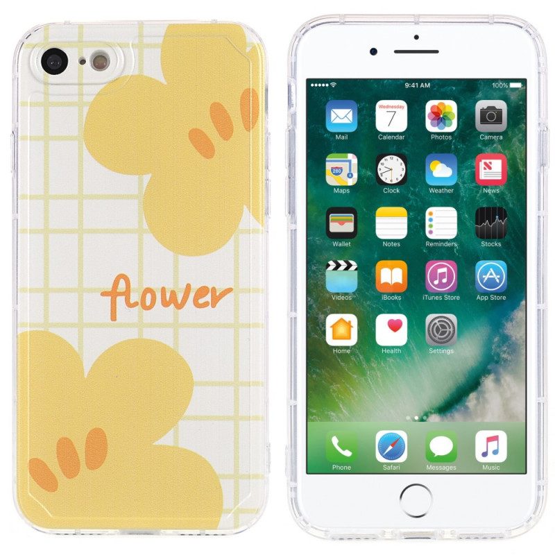 Hoesje voor iPhone SE 3 / SE 2 / 8 / 7 Bloem