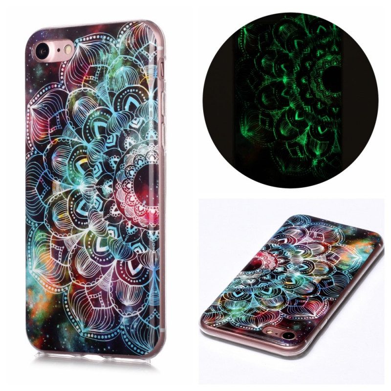 Hoesje voor iPhone SE 3 / SE 2 / 8 / 7 Fluorescerende Mandala