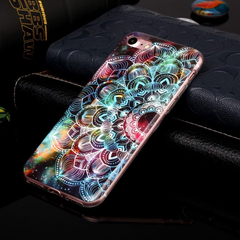 Hoesje voor iPhone SE 3 / SE 2 / 8 / 7 Fluorescerende Mandala