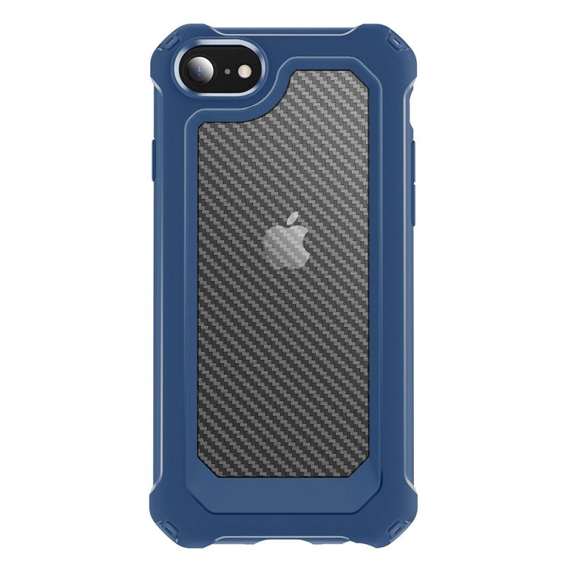 Hoesje voor iPhone SE 3 / SE 2 / 8 / 7 Koolstofvezel Hybride