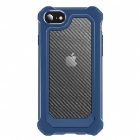 Hoesje voor iPhone SE 3 / SE 2 / 8 / 7 Koolstofvezel Hybride