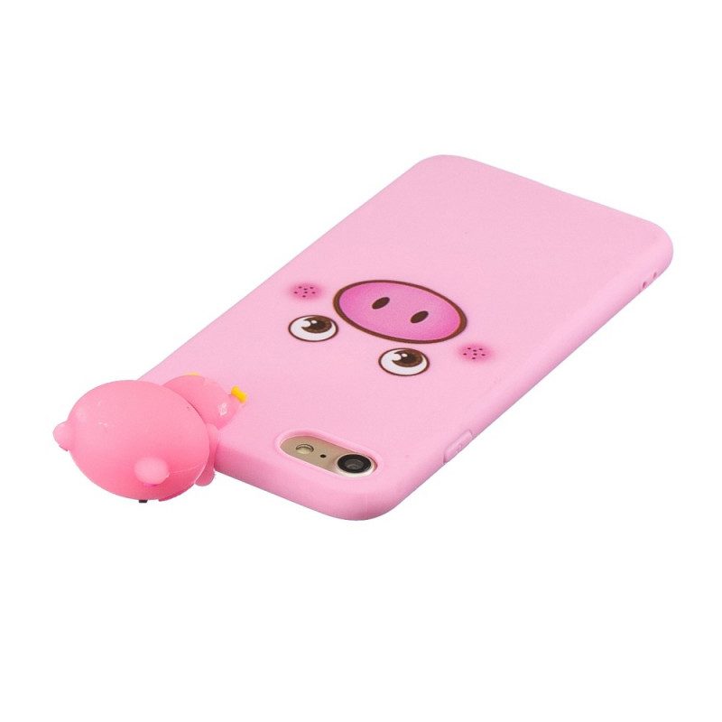 Hoesje voor iPhone SE 3 / SE 2 / 8 / 7 Leuk Varken