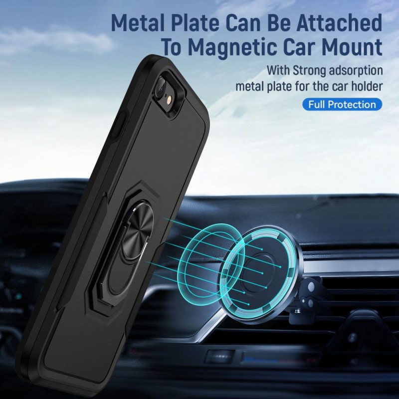 Hoesje voor iPhone SE 3 / SE 2 / 8 / 7 Ring-ondersteuning Metaaleffect