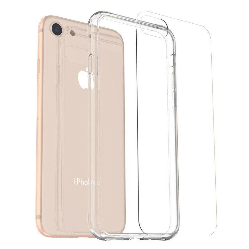 Hoesje voor iPhone SE 3 / SE 2 / 8 / 7 Transparant Leeu-glas En Acryl