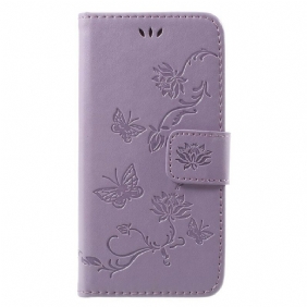 Leren Hoesje voor iPhone SE 3 / SE 2 / 8 / 7 Met Ketting Strakke Bloemen