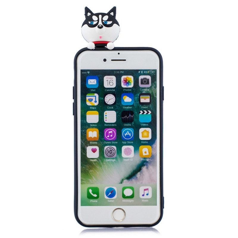 Telefoonhoesje voor iPhone SE 3 / SE 2 / 8 / 7 3d Leuke Hond