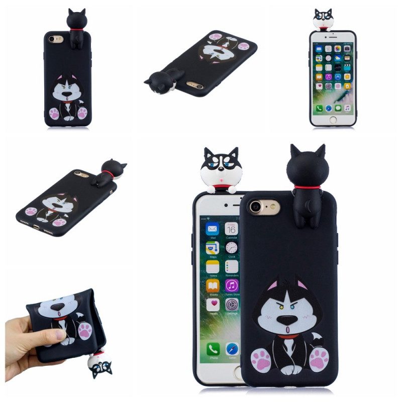 Telefoonhoesje voor iPhone SE 3 / SE 2 / 8 / 7 3d Leuke Hond