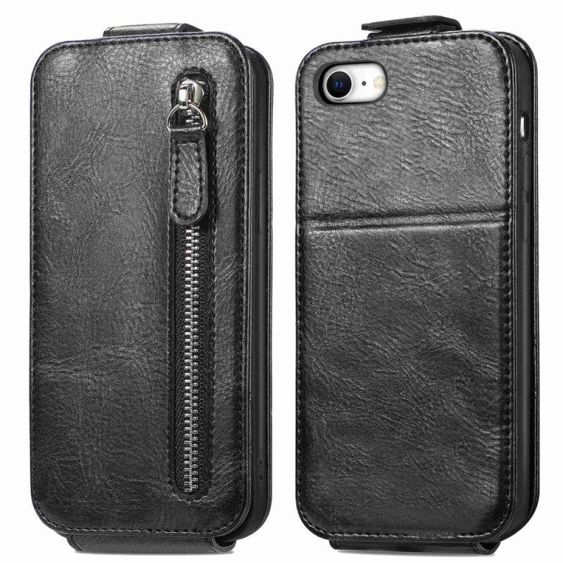 Telefoonhoesje voor iPhone SE 3 / SE 2 / 8 / 7 Portemonnee Leren Folio-hoesje Verticale Flap Geïntegreerde Portemonnee