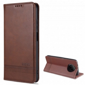 Bescherming Hoesje voor Xiaomi Redmi Note 9 5G Folio-hoesje Azns Leerstyling