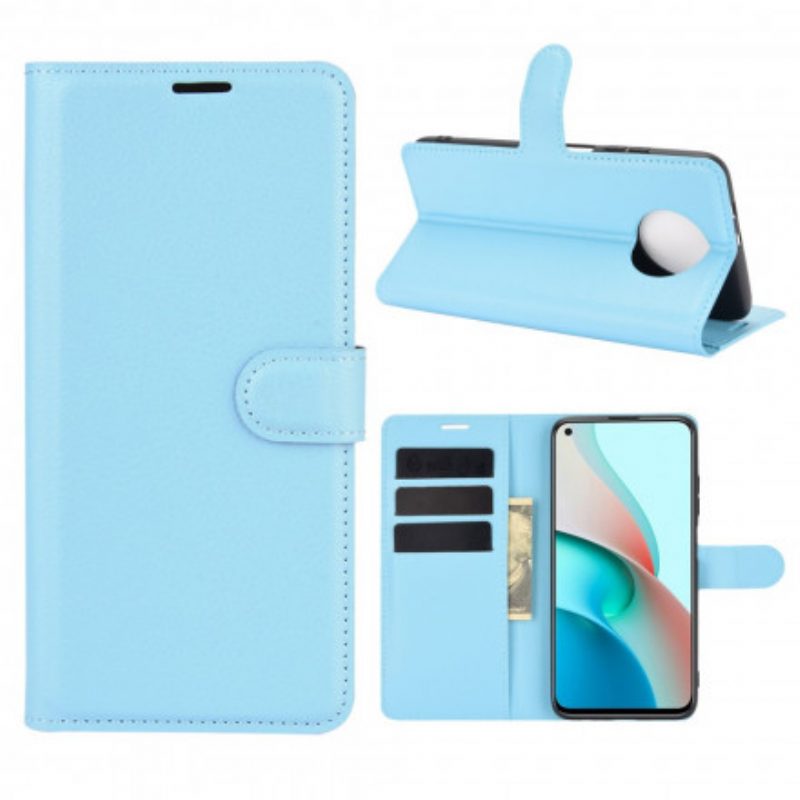 Flip Case voor Xiaomi Redmi Note 9 5G Klassiek Kunstleer