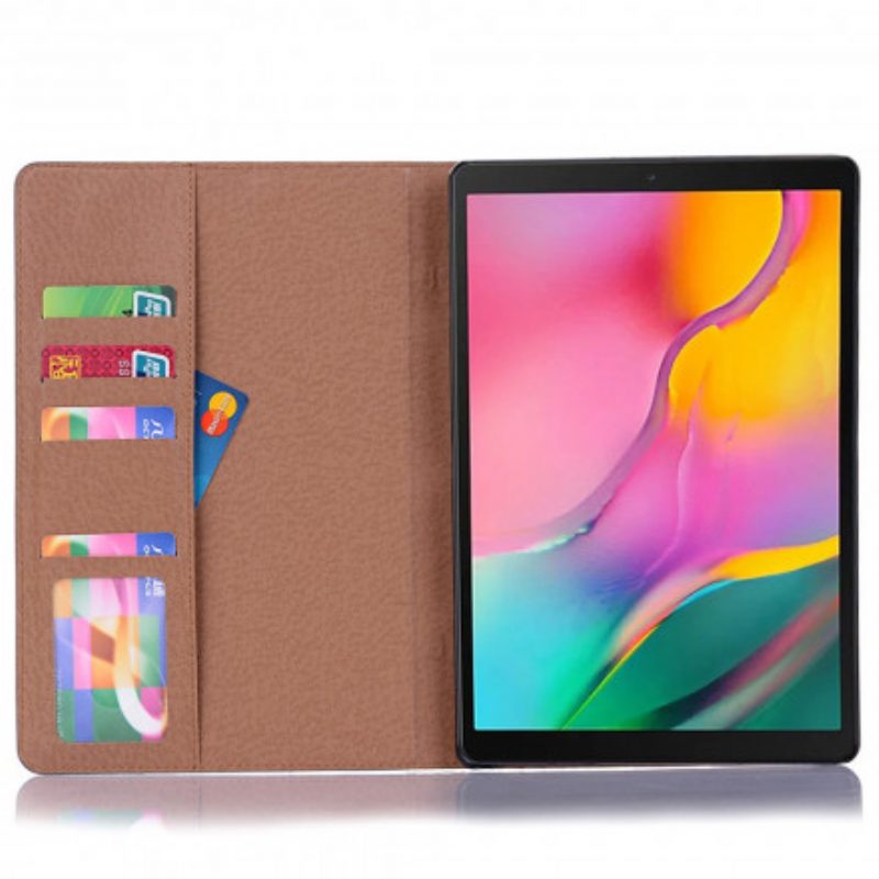 Case voor Samsung Galaxy Tab A7 (2020) Kunstleer Vintage Klinknagels