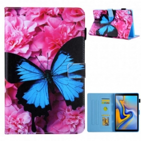 Flip Case voor Samsung Galaxy Tab A7 (2020) Bloemen Vlinder