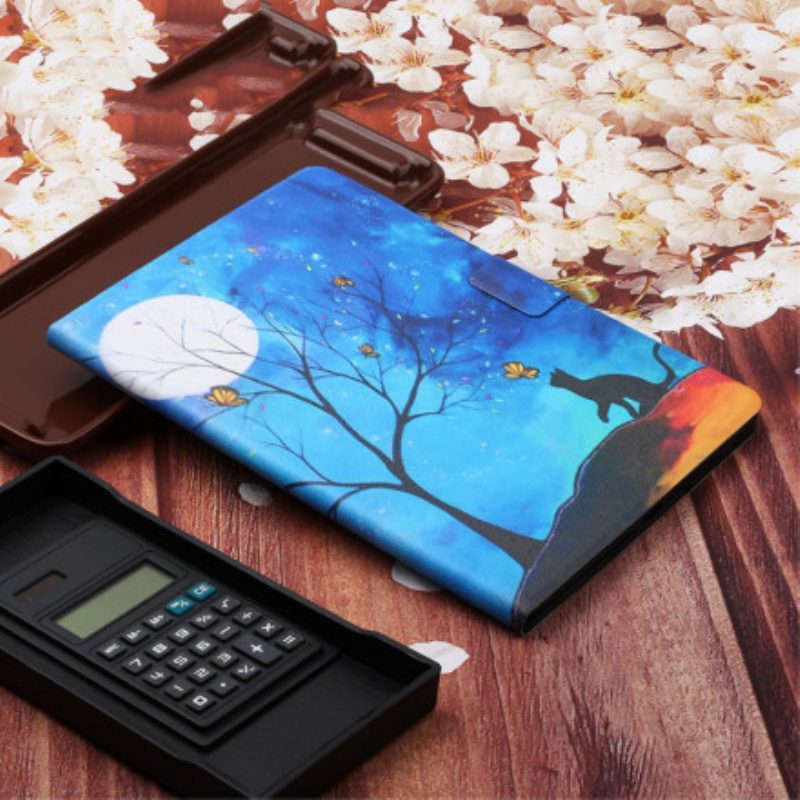 Flip Case voor Samsung Galaxy Tab A7 (2020) Boom Naar De Maan En De Zon