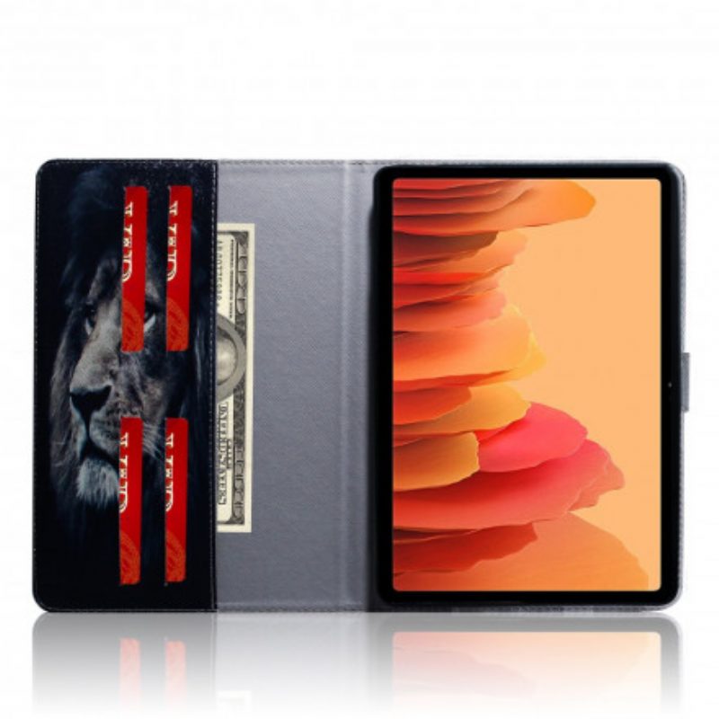 Flip Case voor Samsung Galaxy Tab A7 (2020) Leeuwen Hoofd