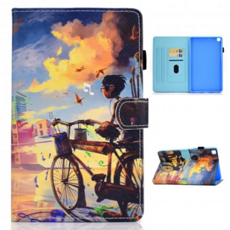 Folio-hoesje voor Samsung Galaxy Tab A7 (2020) Fiets Kunst