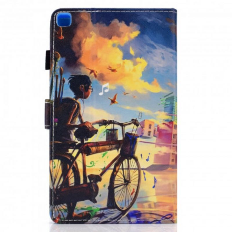 Folio-hoesje voor Samsung Galaxy Tab A7 (2020) Fiets Kunst