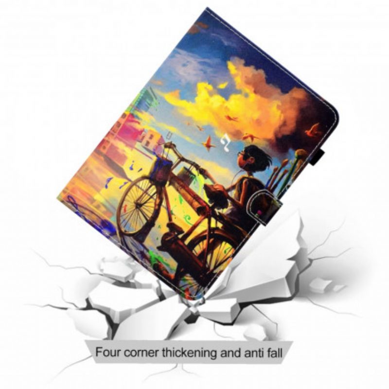 Folio-hoesje voor Samsung Galaxy Tab A7 (2020) Fiets Kunst