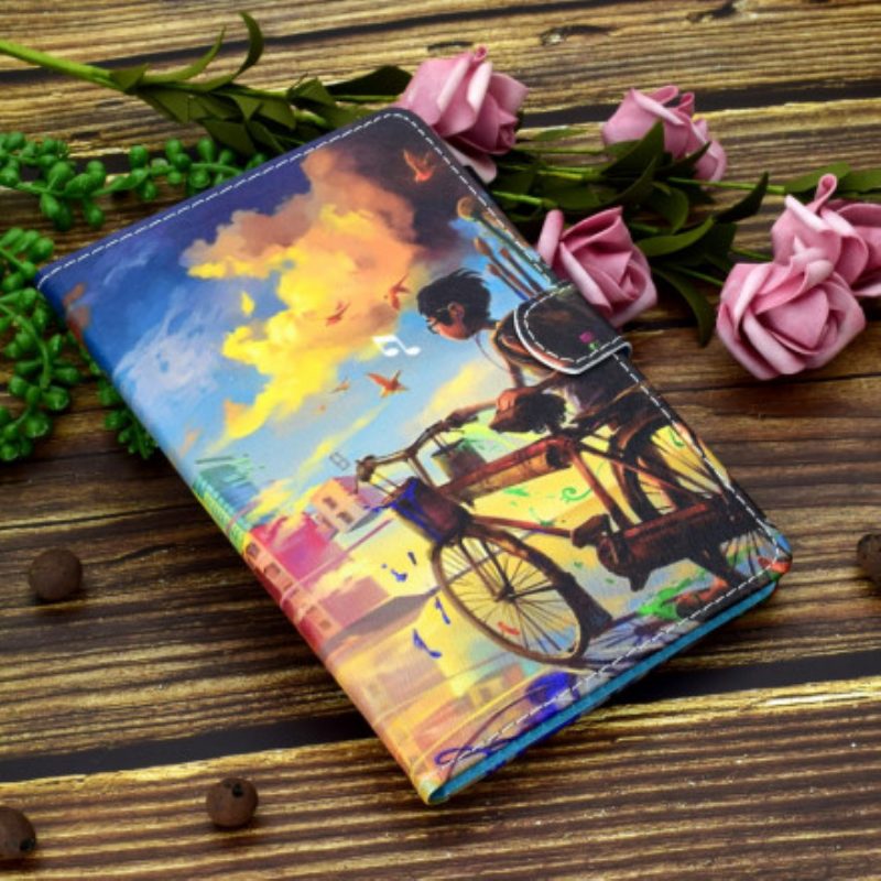 Folio-hoesje voor Samsung Galaxy Tab A7 (2020) Fiets Kunst