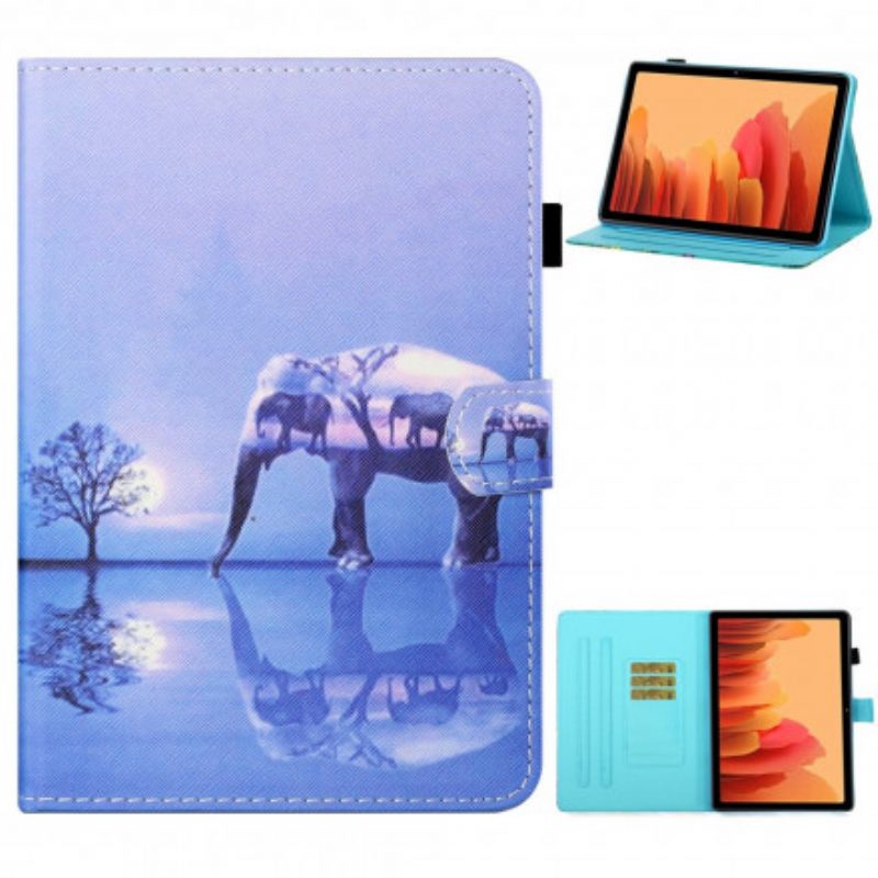 Folio-hoesje voor Samsung Galaxy Tab A7 (2020) Olifanten Kunst