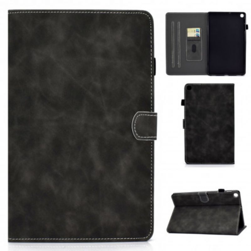 Folio-hoesje voor Samsung Galaxy Tab A7 (2020) Vintage Design Leereffect