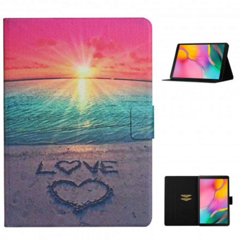 Folio-hoesje voor Samsung Galaxy Tab A7 (2020) Zonsondergang Liefde