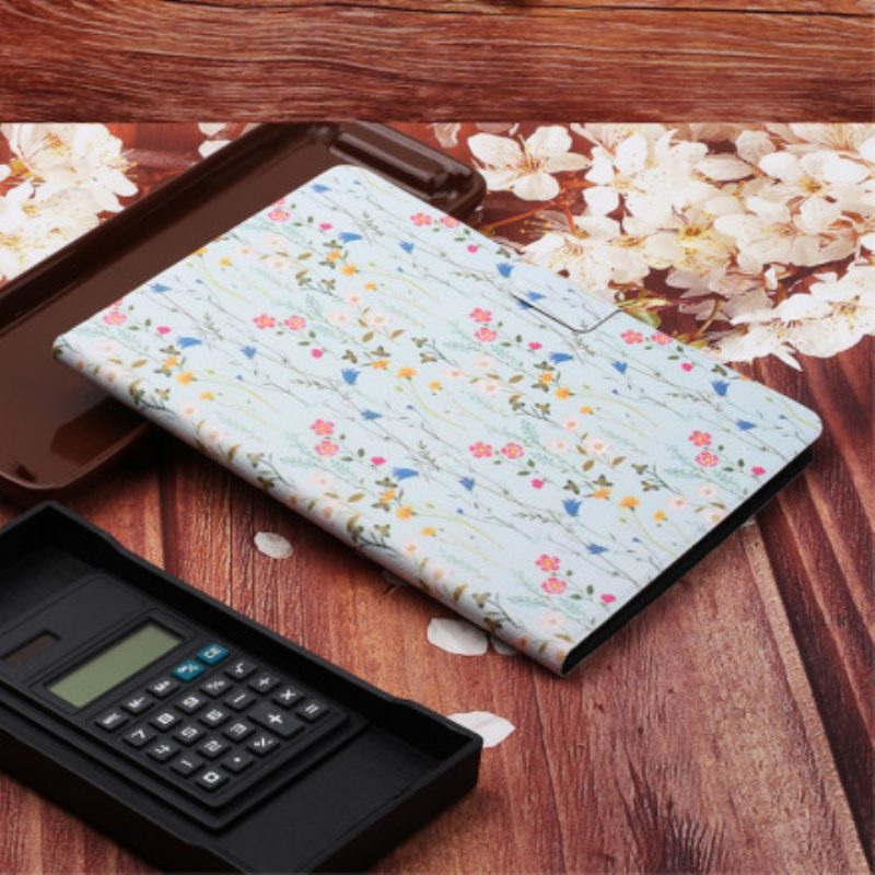 Leren Hoesje voor Samsung Galaxy Tab A7 (2020) Bloemen Bloemen Bloemen