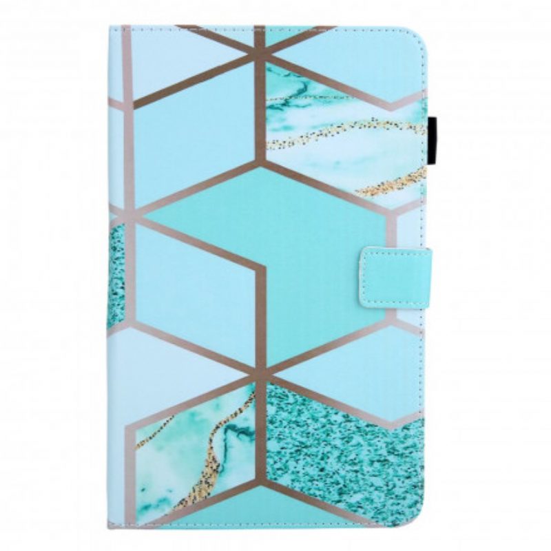 Leren Hoesje voor Samsung Galaxy Tab A7 (2020) Geometrisch Patroon