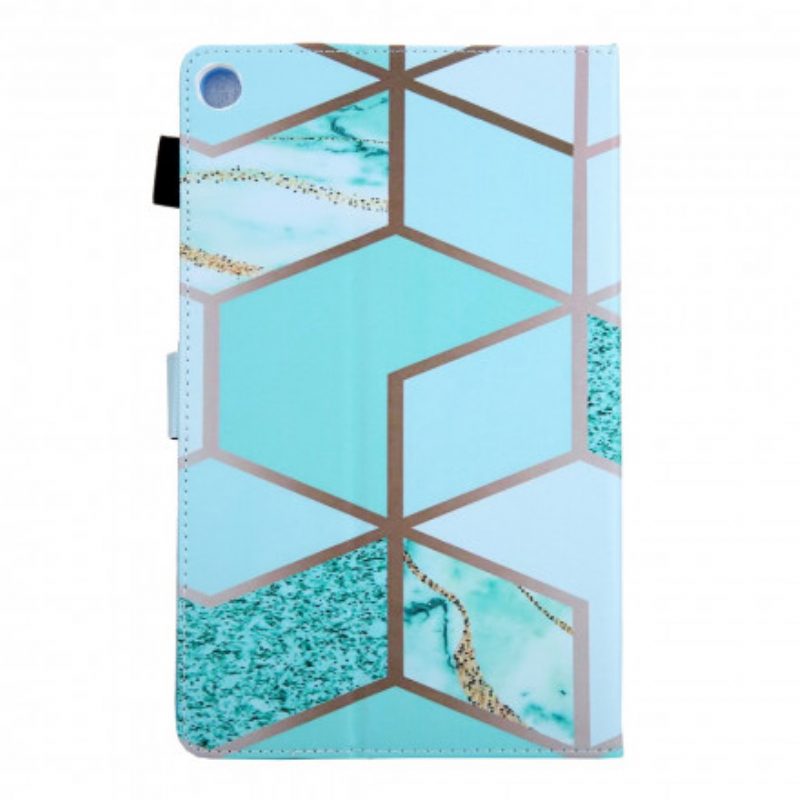 Leren Hoesje voor Samsung Galaxy Tab A7 (2020) Geometrisch Patroon