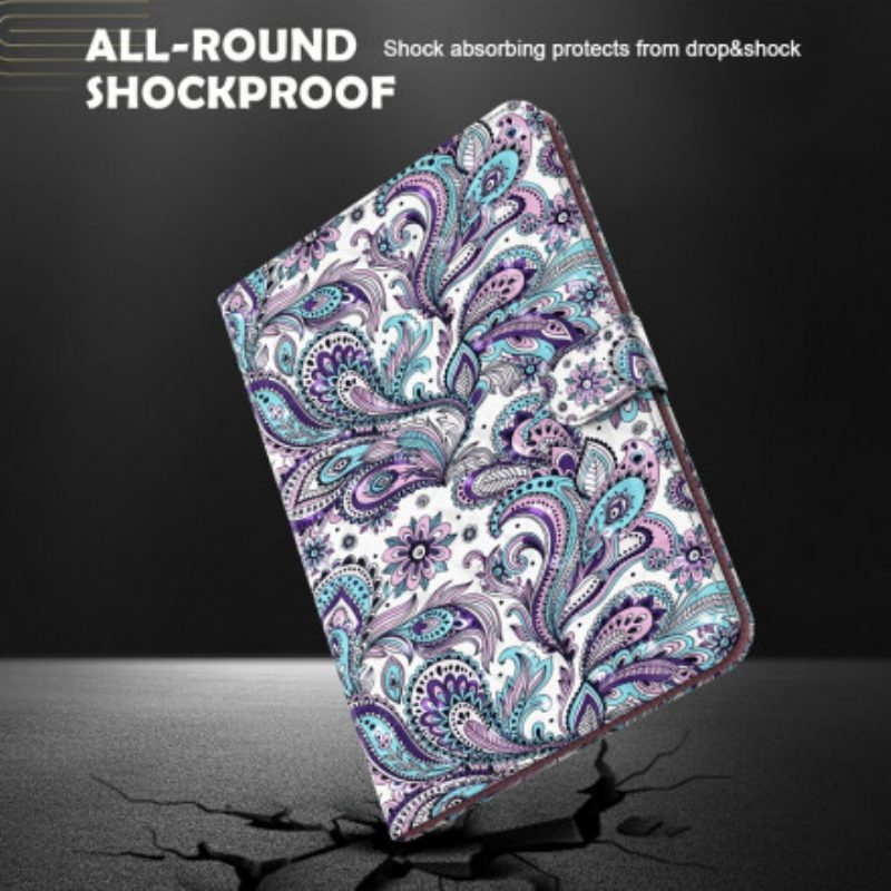 Leren Hoesje voor Samsung Galaxy Tab A7 (2020) Paisley