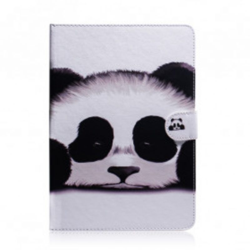 Leren Hoesje voor Samsung Galaxy Tab A7 (2020) Panda Hoofd