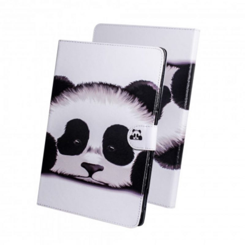 Leren Hoesje voor Samsung Galaxy Tab A7 (2020) Panda Hoofd