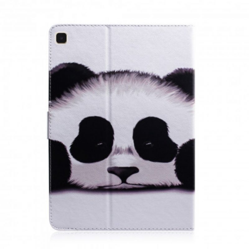 Leren Hoesje voor Samsung Galaxy Tab A7 (2020) Panda Hoofd