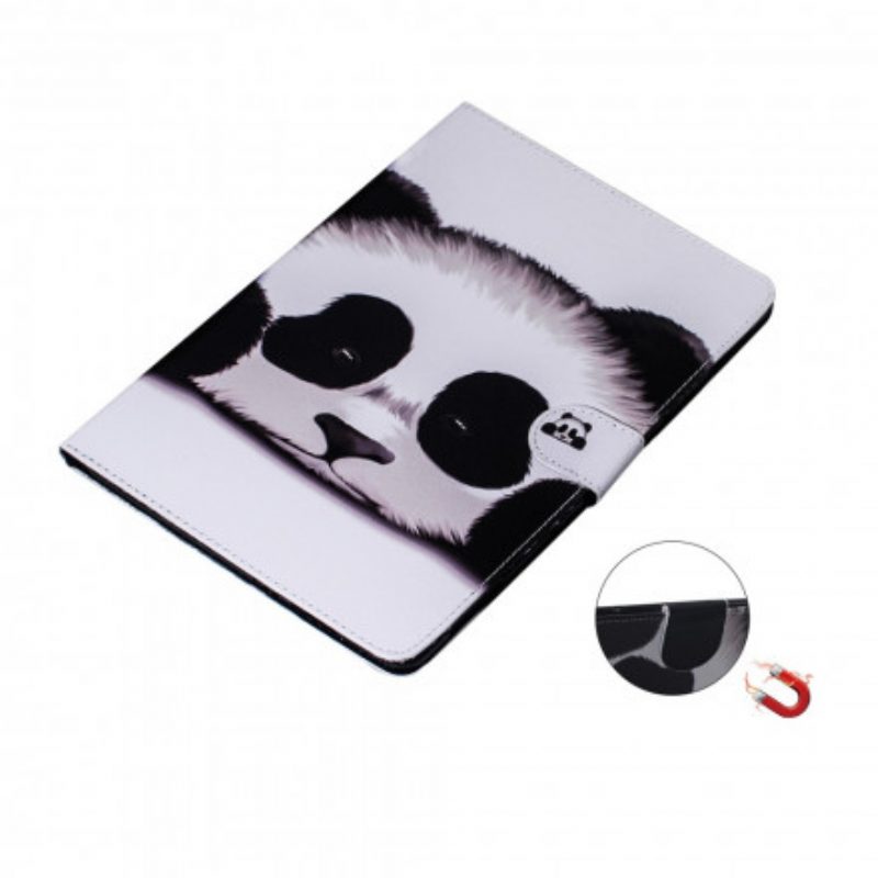 Leren Hoesje voor Samsung Galaxy Tab A7 (2020) Panda Hoofd