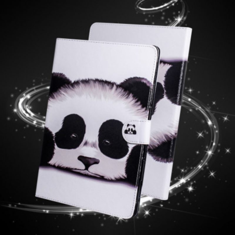 Leren Hoesje voor Samsung Galaxy Tab A7 (2020) Panda Hoofd