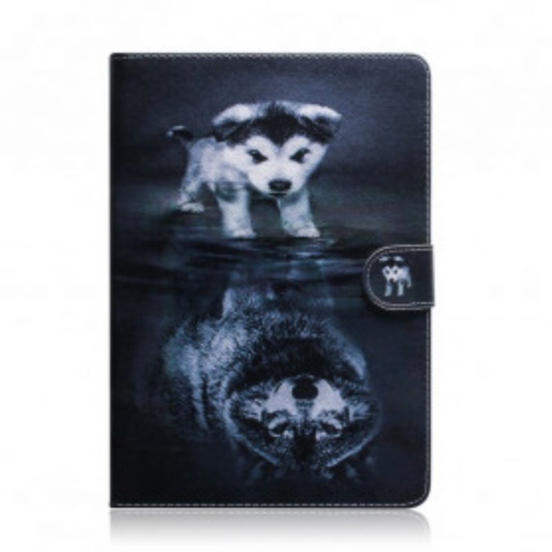 Leren Hoesje voor Samsung Galaxy Tab A7 (2020) Puppy-droom