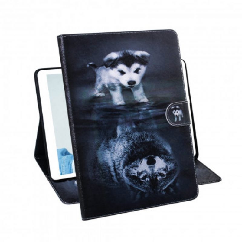 Leren Hoesje voor Samsung Galaxy Tab A7 (2020) Puppy-droom