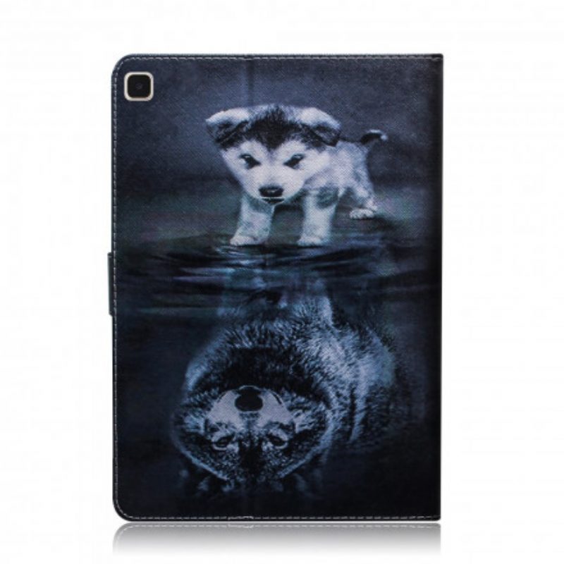 Leren Hoesje voor Samsung Galaxy Tab A7 (2020) Puppy-droom