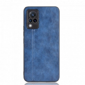 Hoesje voor Vivo V21 5G Couture-leereffect