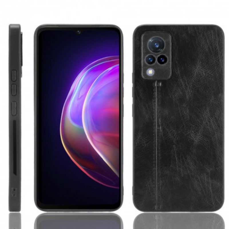 Hoesje voor Vivo V21 5G Couture-leereffect