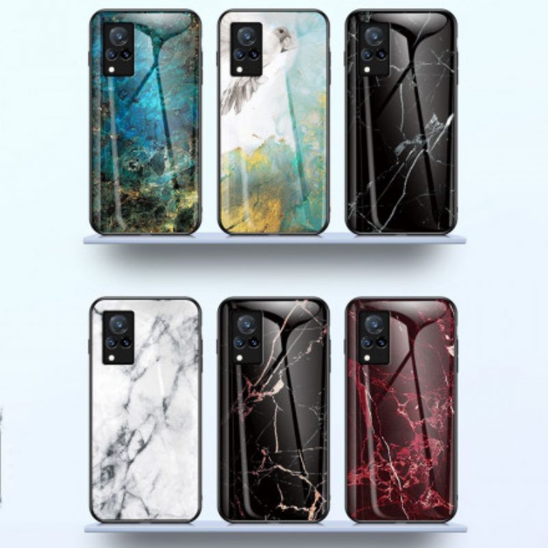 Hoesje voor Vivo V21 5G Premium Kleuren Gehard Glas