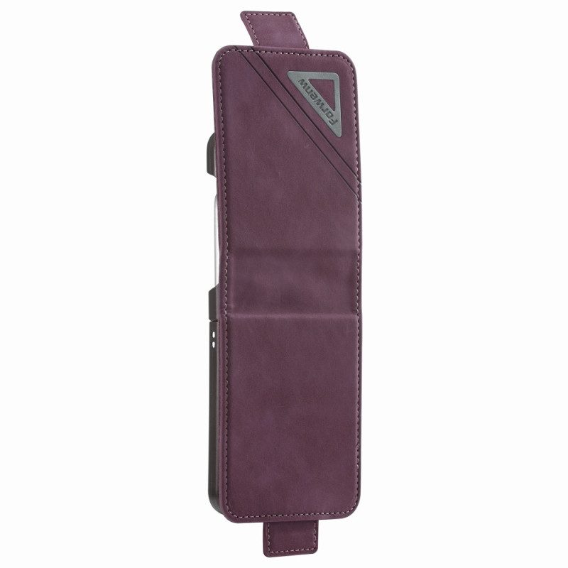 Folio-hoesje voor Samsung Galaxy Z Flip 4 Flip Case Forwenw Ledereffect