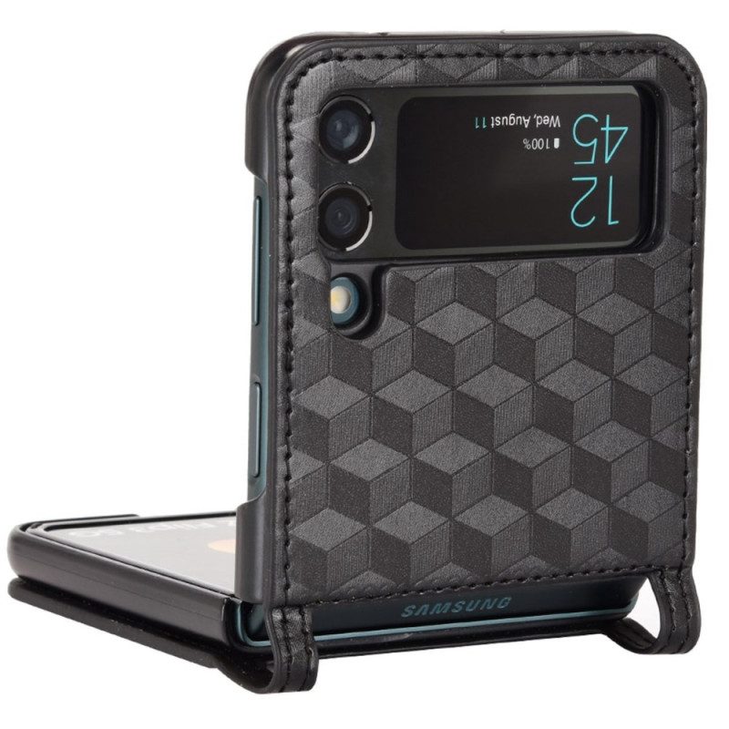 Hoesje voor Samsung Galaxy Z Flip 4 Folio-hoesje 3d Kubus