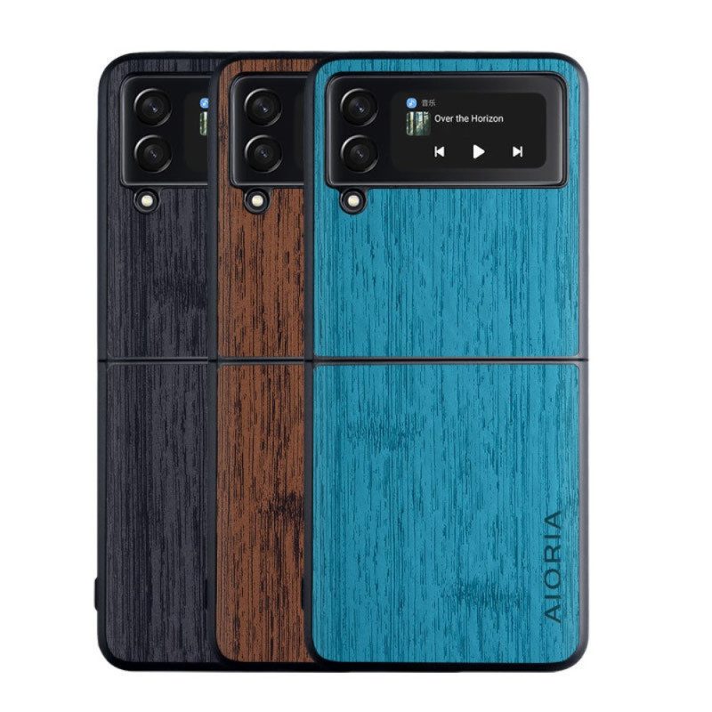 Hoesje voor Samsung Galaxy Z Flip 4 Folio-hoesje Aioria-hout