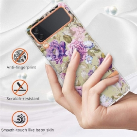 Hoesje voor Samsung Galaxy Z Flip 4 Folio-hoesje Bloemen