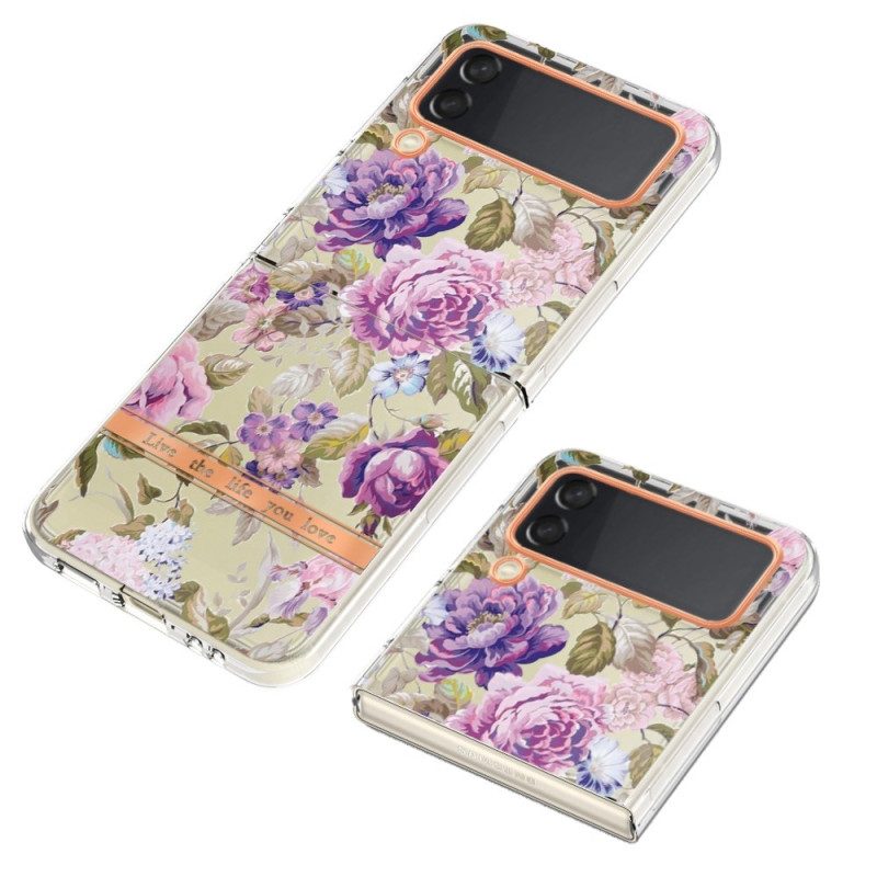 Hoesje voor Samsung Galaxy Z Flip 4 Folio-hoesje Bloemen